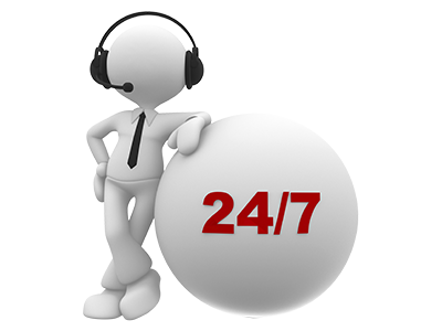 Service clientèle 24x7